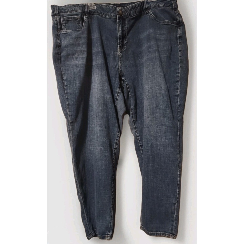 Lane Bryant Jeans 24 Women's Boyfriend Plus Size Dark Wash Low Rise Relaxed Fit